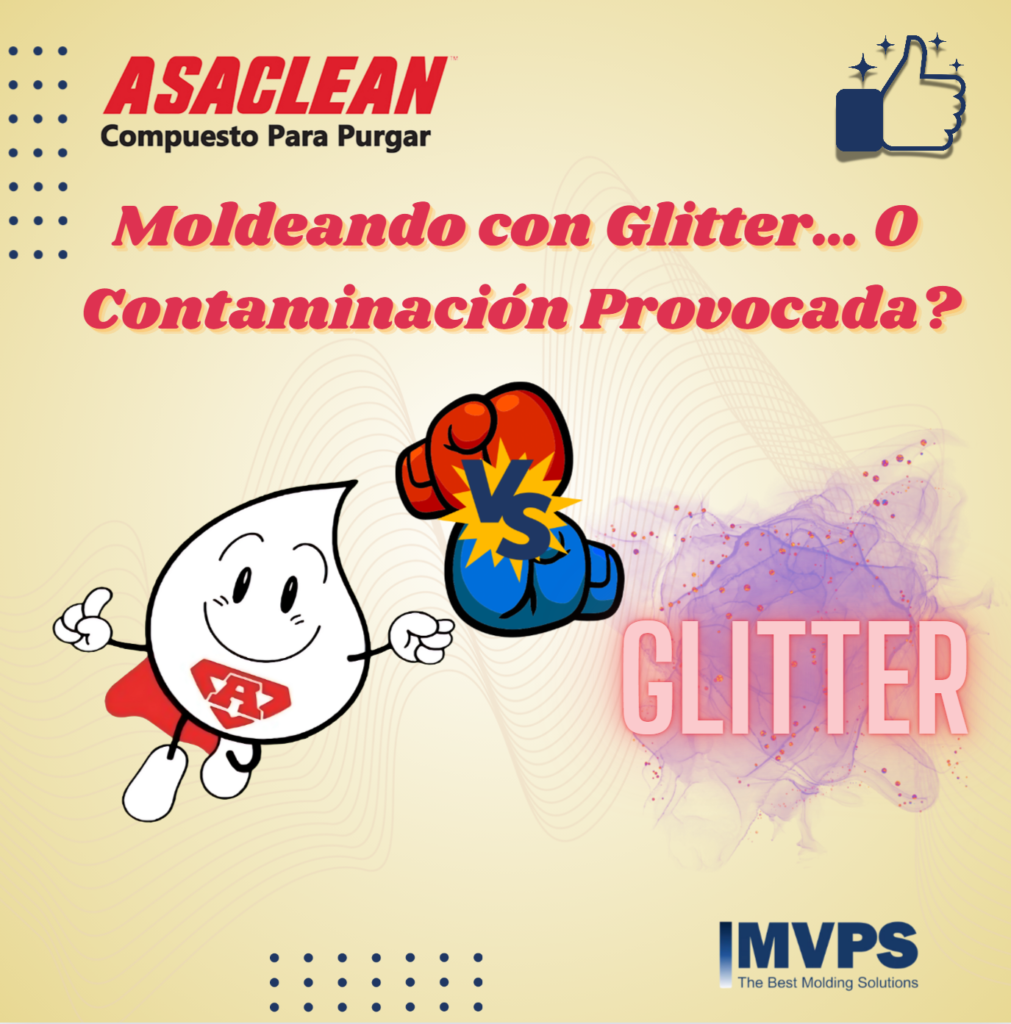 Glitter Contamination in Injection Molding: How to Eliminate It with Chemical Purging